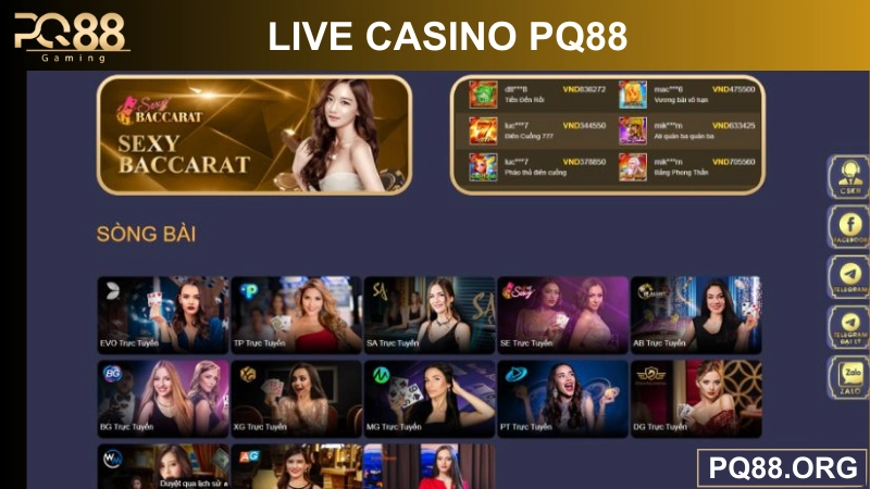 live casino pq88 xanh chín