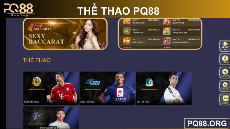 sảnh thể thao pq88